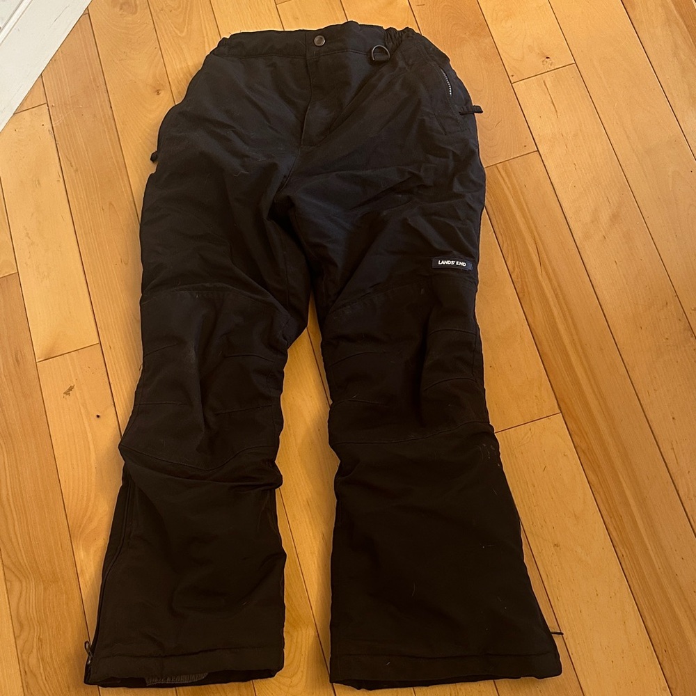 Lands' End Black Kids' Snow Pants
